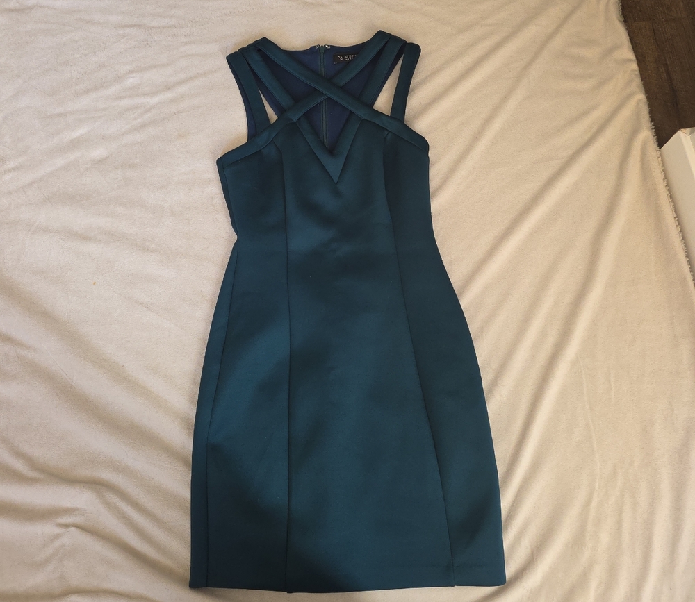 Guess Teal Backless Dress